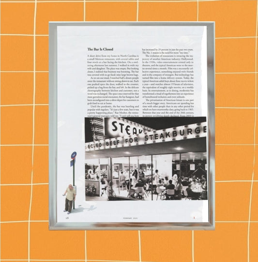 Print - "THE BAR IS CLOSED"